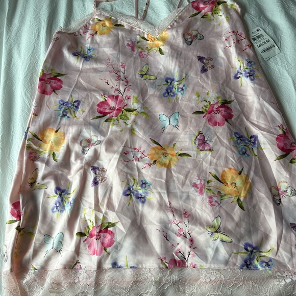 INC International Concepts Womens Lace-Trim Floral Chemise Nightgown Large - Picture 3 of 10